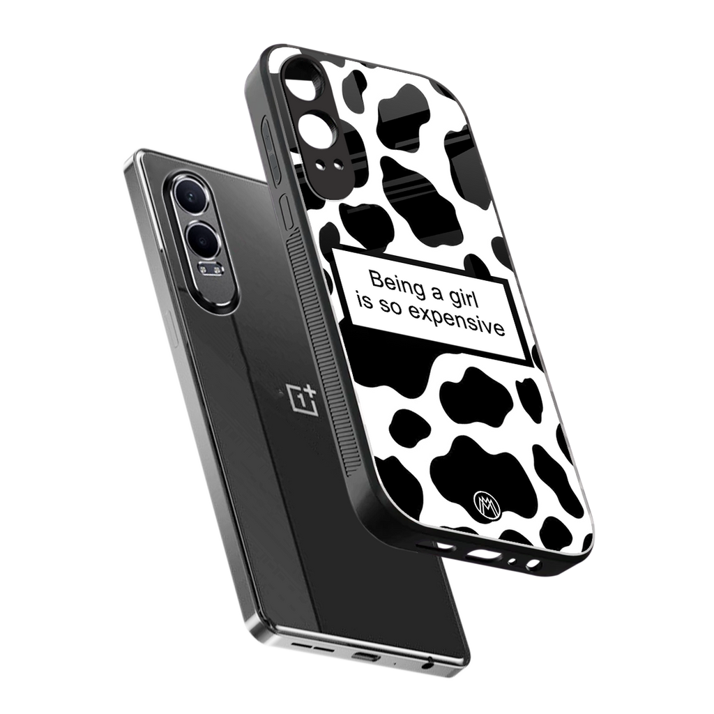 expensive girl back phone cover | glass case for oneplus nord ce 4 lite