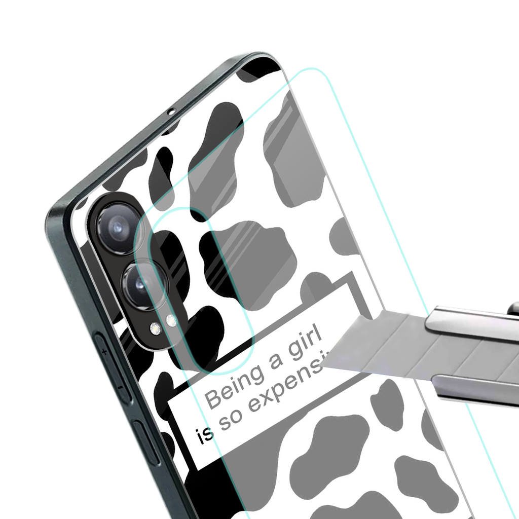 expensive girl back phone cover | glass case for oneplus nord ce 4 lite