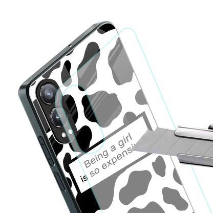 expensive girl back phone cover | glass case for oneplus nord ce 4 lite