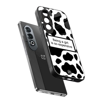 expensive girl back phone cover | glass case for oneplus nord ce 4