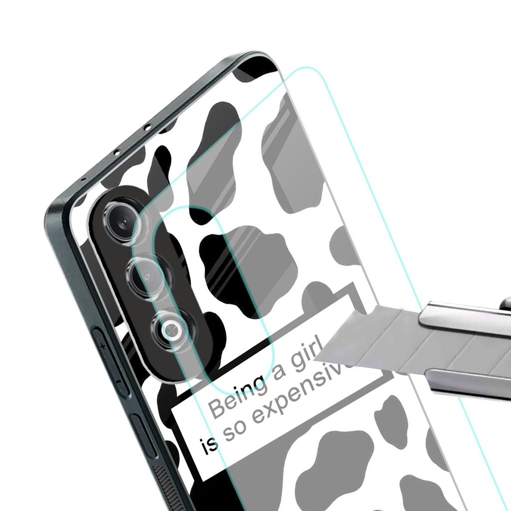expensive girl back phone cover | glass case for oneplus nord ce 4
