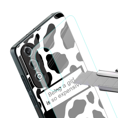 expensive girl back phone cover | glass case for oneplus nord ce 4