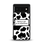 expensive girl back phone cover | glass case for Google Pixel 6A