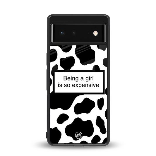 expensive girl back phone cover | glass case for Google Pixel 6A