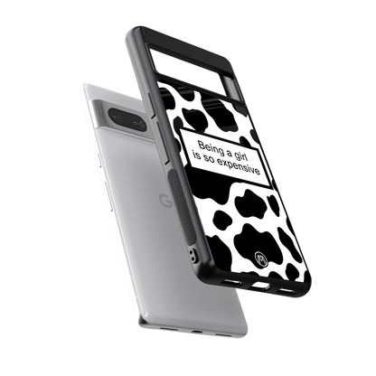 expensive girl back phone cover | glass case for Google Pixel 7A