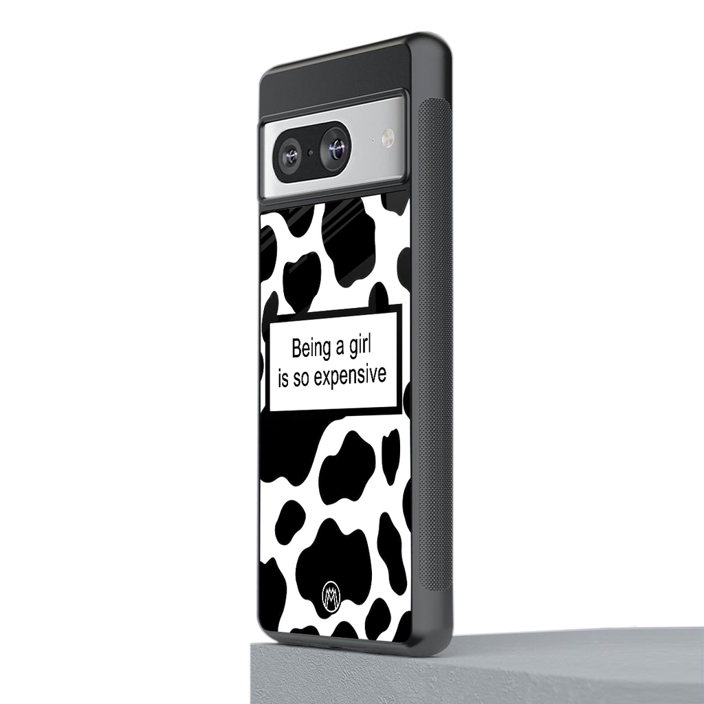 expensive girl back phone cover | glass case for Google Pixel 8