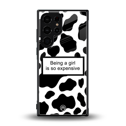 expensive girl back phone cover | glass case for samsung galaxy s24 ultra