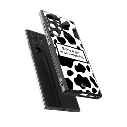 expensive girl back phone cover | glass case for samsung galaxy s24 ultra
