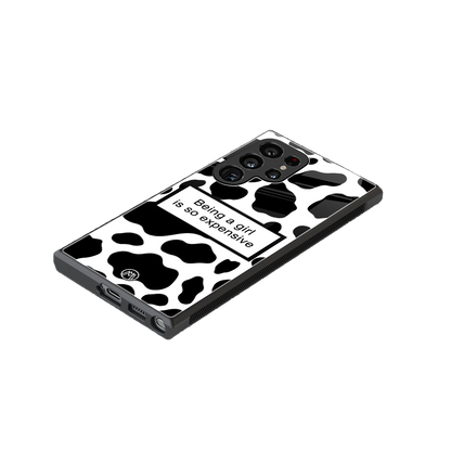 expensive girl back phone cover | glass case for samsung galaxy s24 ultra
