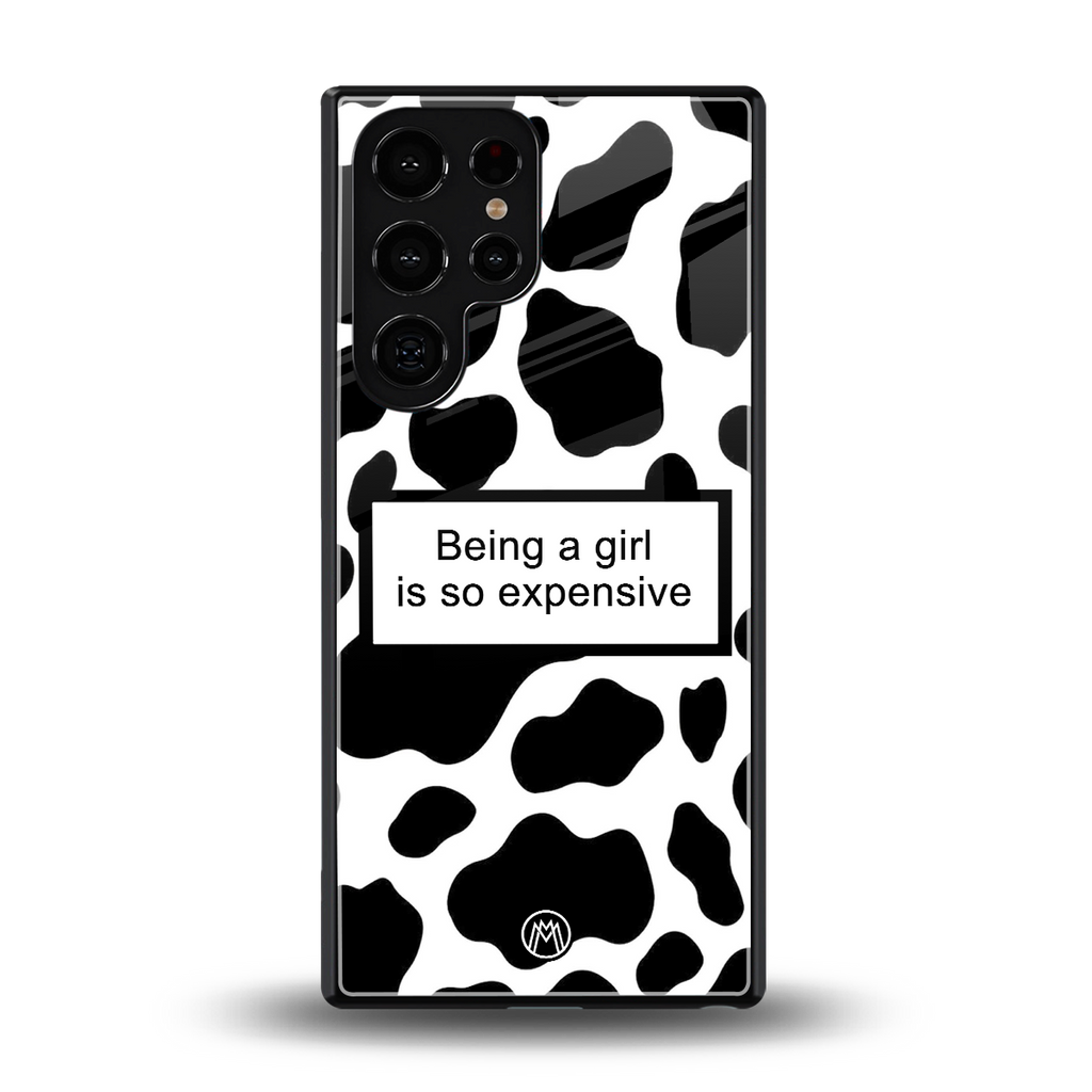 expensive girl back phone cover | glass case for samsung galaxy s25 ultra