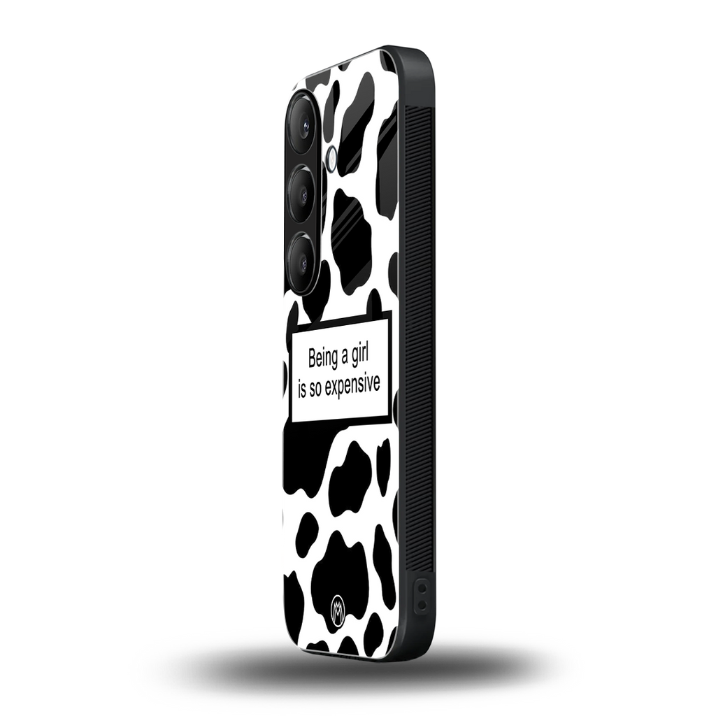expensive girl back phone cover | glass case for samsung galaxy s24 plus