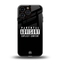explicit content back phone cover | glass case for iphone 13 pro max