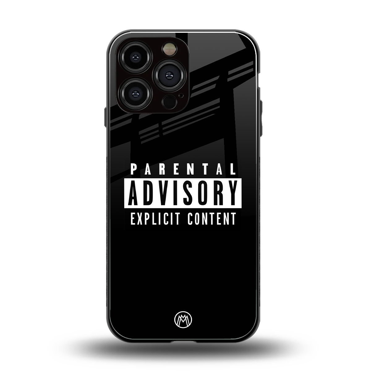 explicit content back phone cover | glass case for iphone 15 pro max