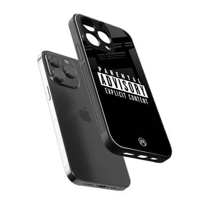 explicit content back phone cover | glass case for iphone 14 pro max