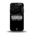 explicit content back phone cover | glass case for iphone 15 pro