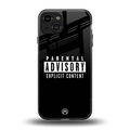 explicit content back phone cover | glass case for iphone 15
