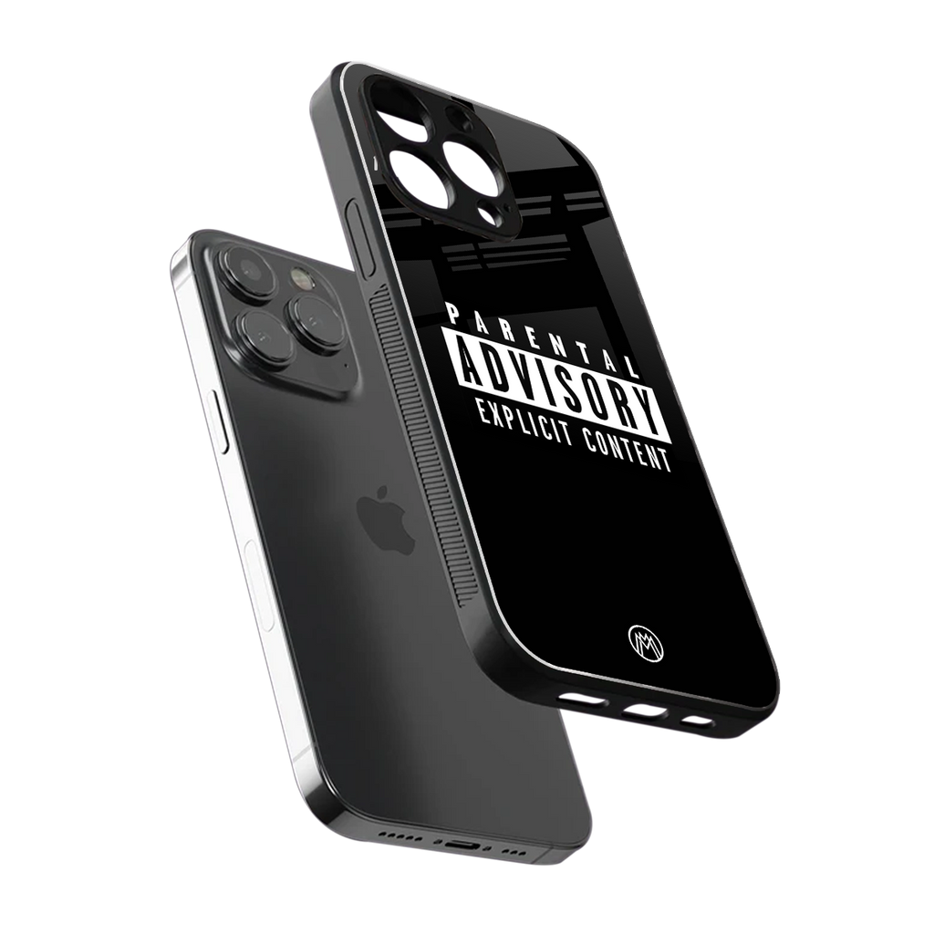 explicit content back phone cover | glass case for iphone 16 pro max