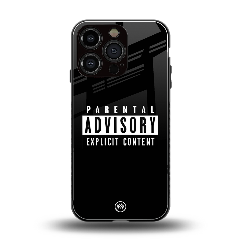explicit content back phone cover | glass case for iphone 16 pro