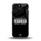 explicit content back phone cover | glass case for iphone 16 pro