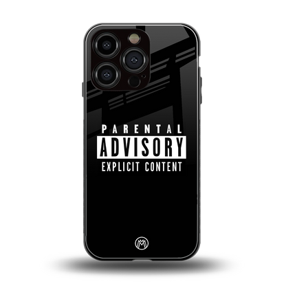 explicit content back phone cover | glass case for iphone 16 pro