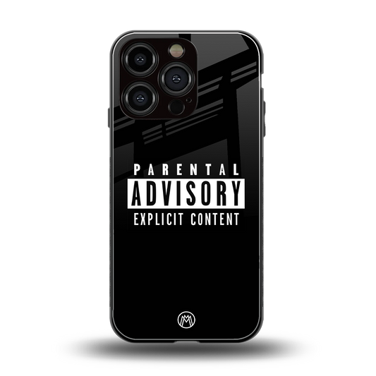 explicit content back phone cover | glass case for iphone 16 pro