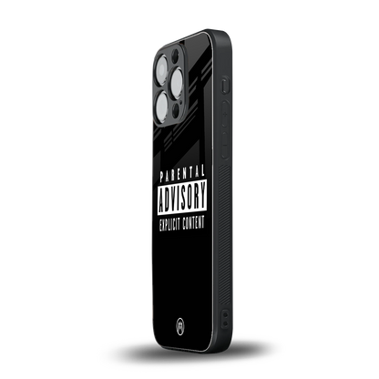 explicit content back phone cover | glass case for iphone 16 pro