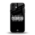 explicit content back phone cover | glass case for iphone 16