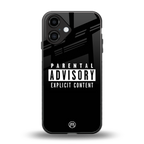 explicit content back phone cover | glass case for iphone 16