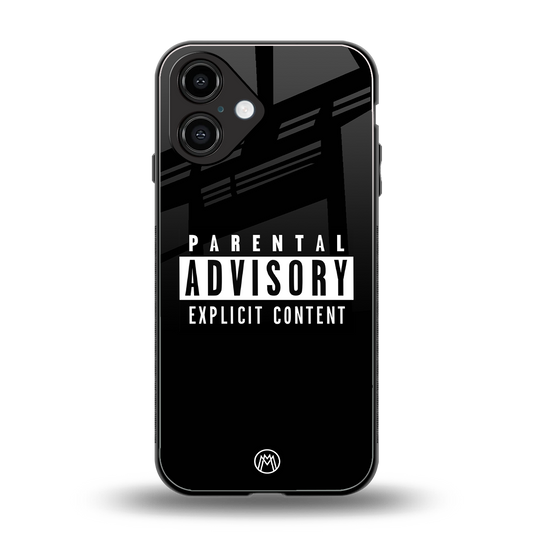 explicit content back phone cover | glass case for iphone 16