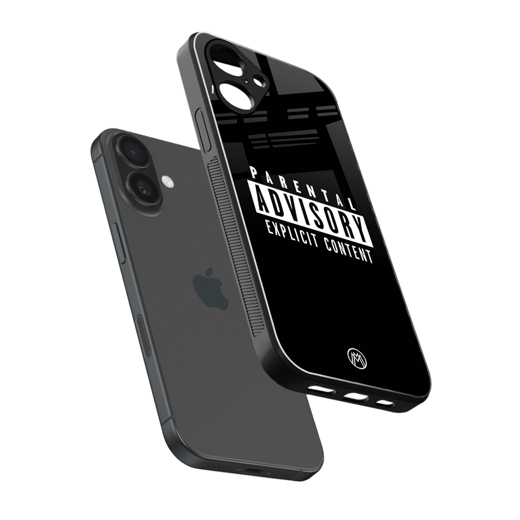 explicit content back phone cover | glass case for iphone 16