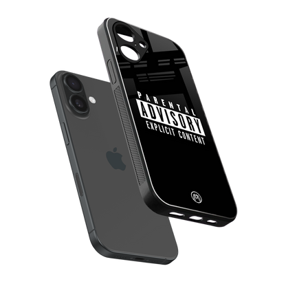 explicit content back phone cover | glass case for iphone 16