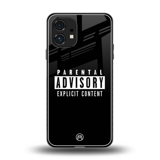 explicit content back phone cover | glass case for nothing phone 1