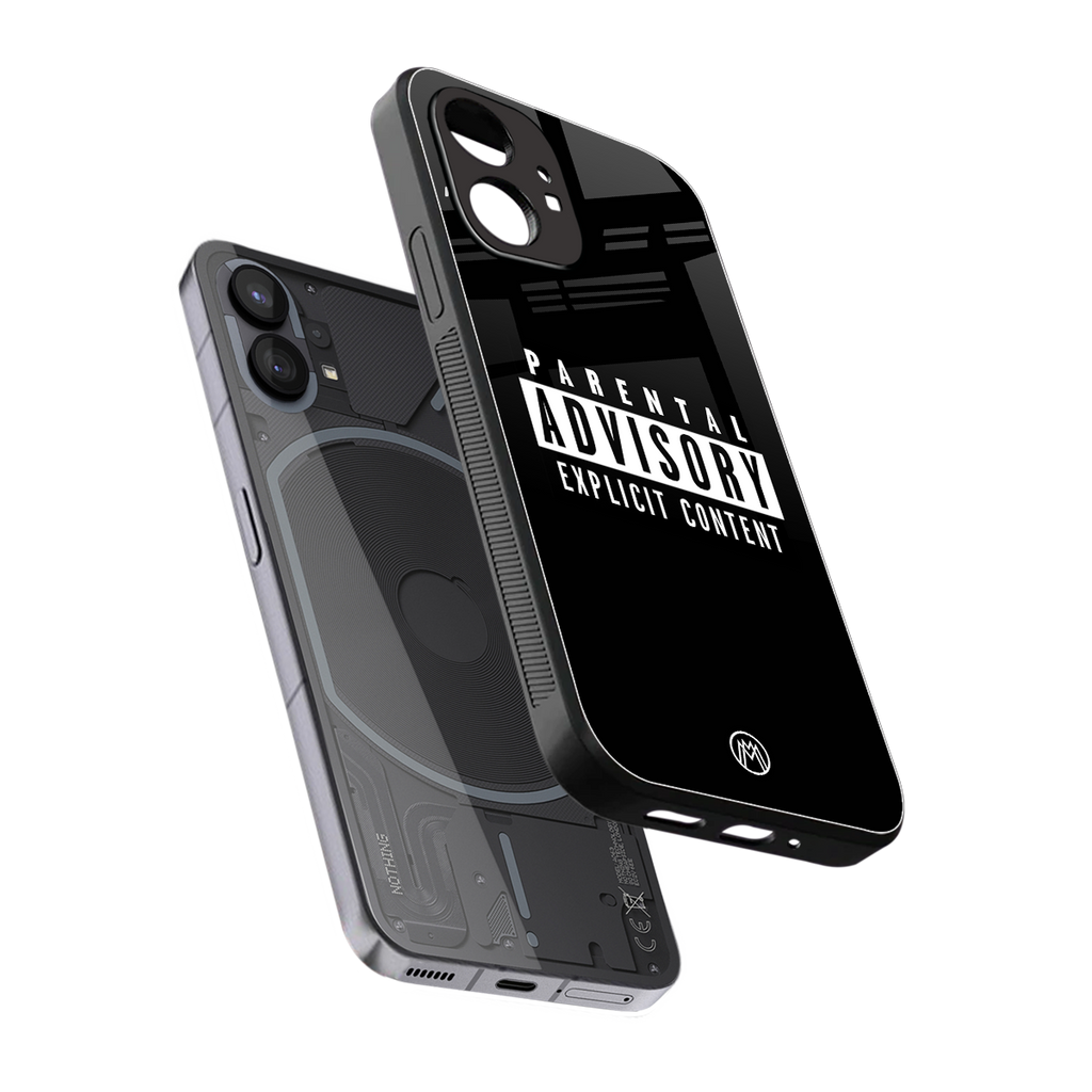 explicit content back phone cover | glass case for nothing phone 1