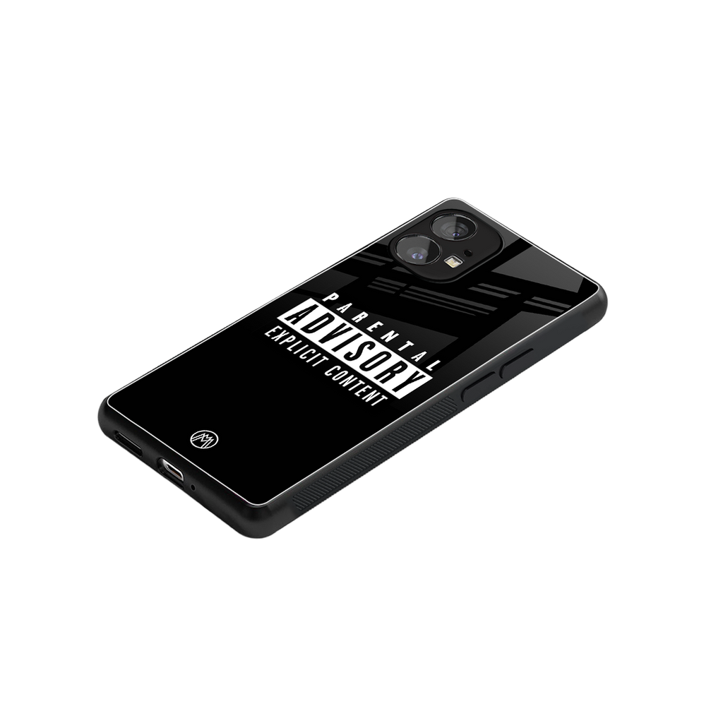 explicit content back phone cover | glass case for nothing phone 1