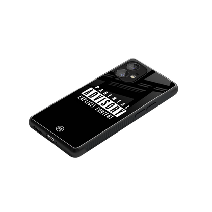 explicit content back phone cover | glass case for nothing phone 1