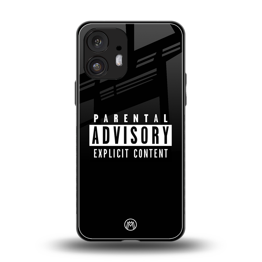 explicit content back phone cover | glass case for nothing phone 2