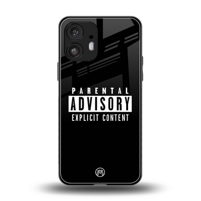 explicit content back phone cover | glass case for nothing phone 2