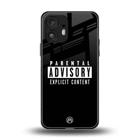explicit content back phone cover | glass case for nothing phone 2
