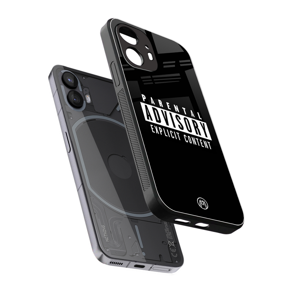 explicit content back phone cover | glass case for nothing phone 2