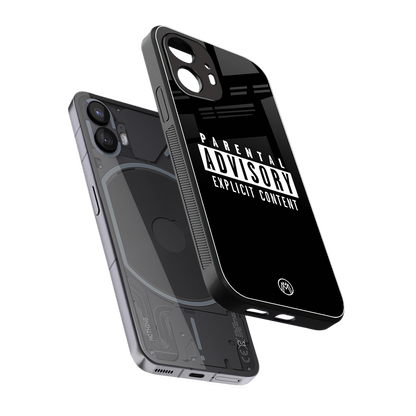explicit content back phone cover | glass case for nothing phone 2