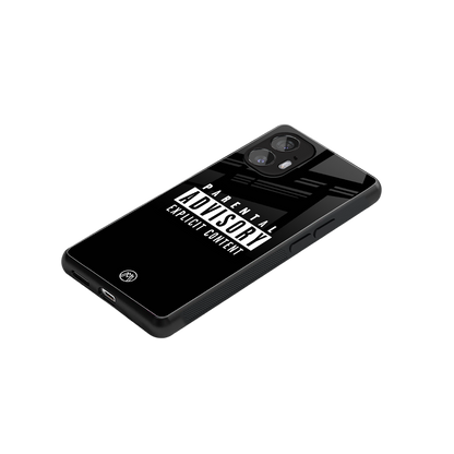 explicit content back phone cover | glass case for nothing phone 2
