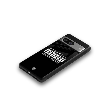 explicit content back phone cover | glass case for Google Pixel 8