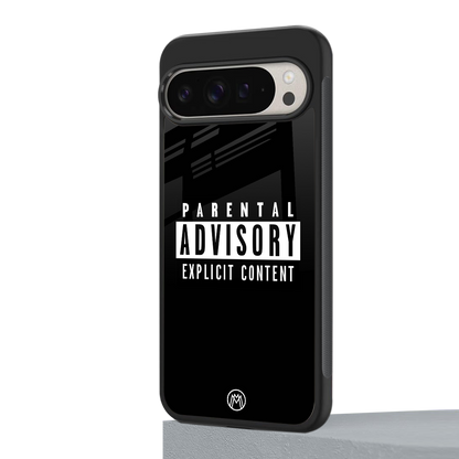 explicit content back phone cover | glass case for google pixel 9 pro xl
