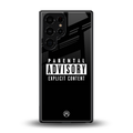 explicit content back phone cover | glass case for samsung galaxy s25 ultra