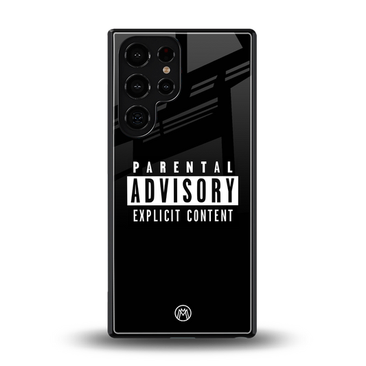 explicit content back phone cover | glass case for samsung galaxy s25 ultra