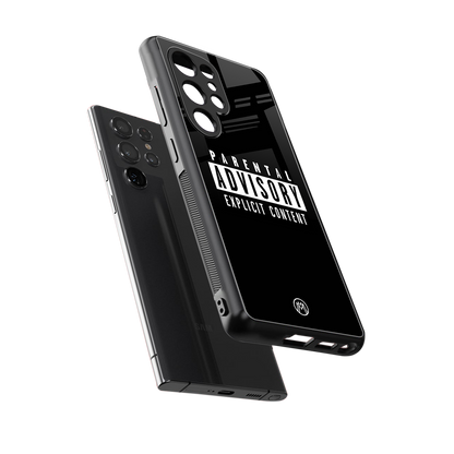 explicit content back phone cover | glass case for samsung galaxy s25 ultra