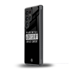 explicit content back phone cover | glass case for samsung galaxy s25 ultra