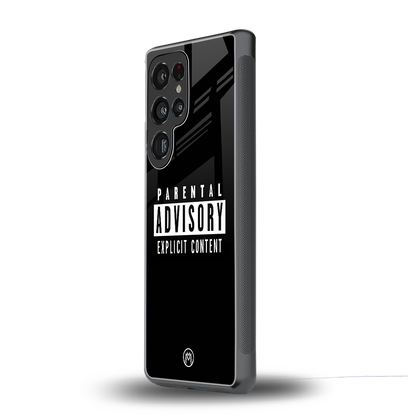 explicit content back phone cover | glass case for samsung galaxy s25 ultra