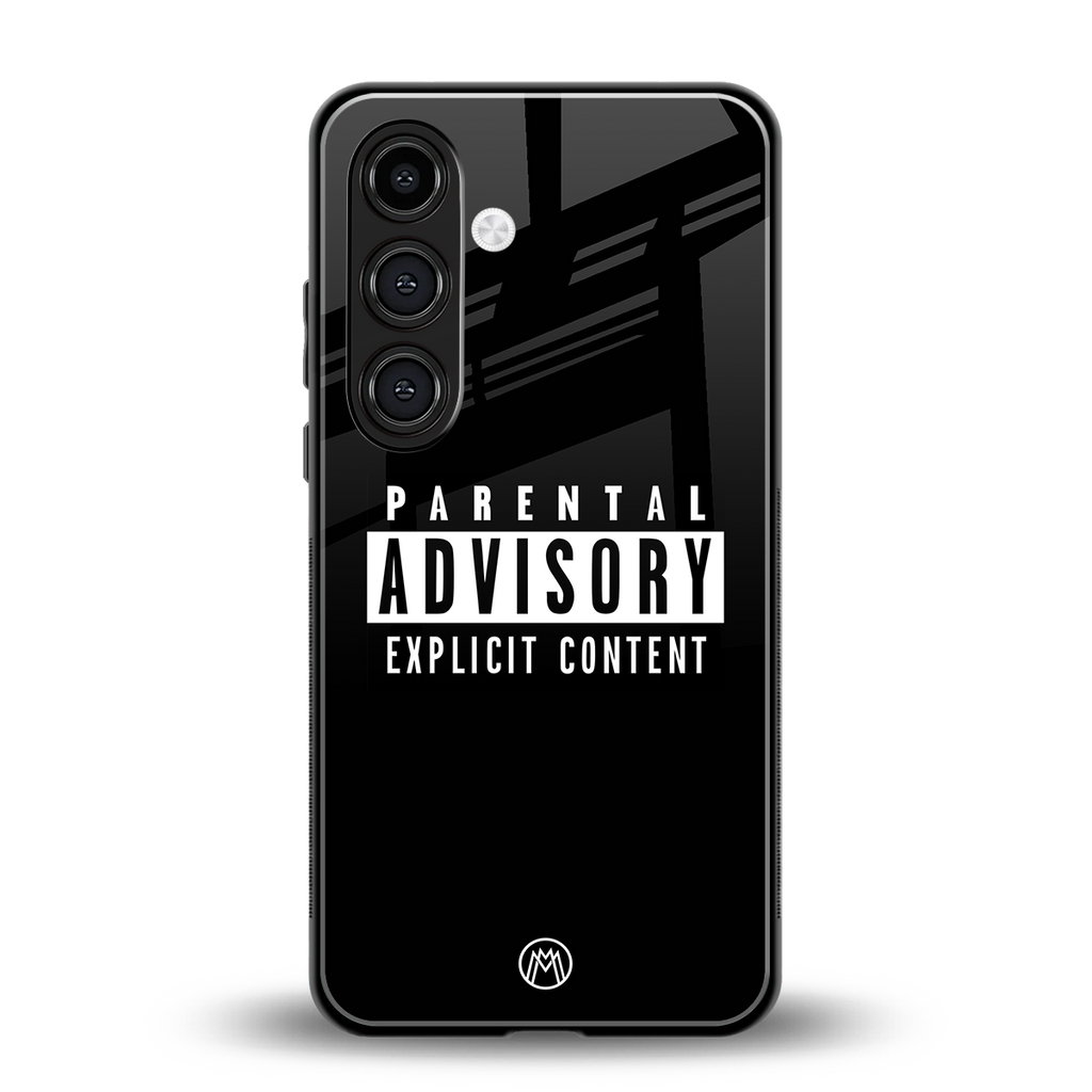 explicit content back phone cover | glass case for samsung galaxy s24 fe