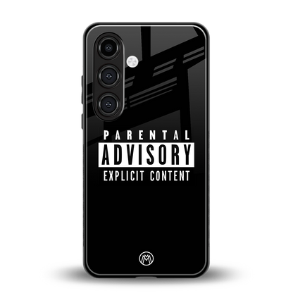 explicit content back phone cover | glass case for samsung galaxy s24 fe